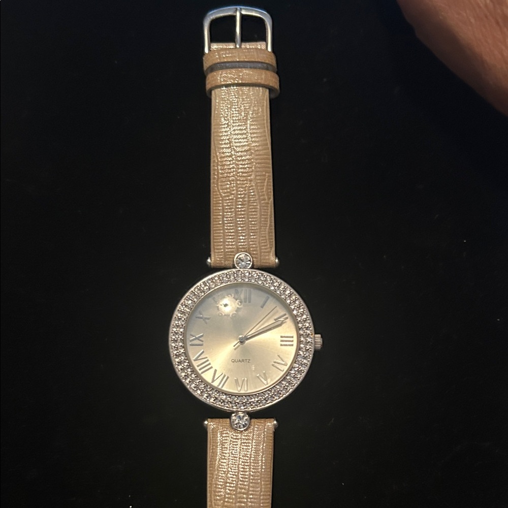 Chico's Tan Watch with Silver Accents